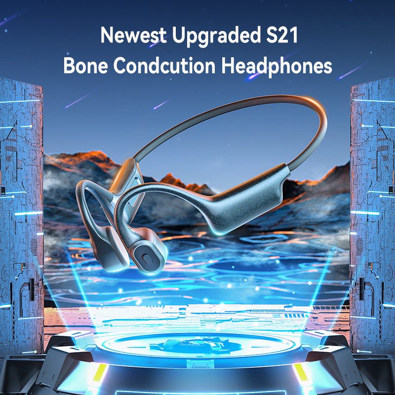 运动防水开耳式超长续航内置32G蓝牙骨连接器耳机