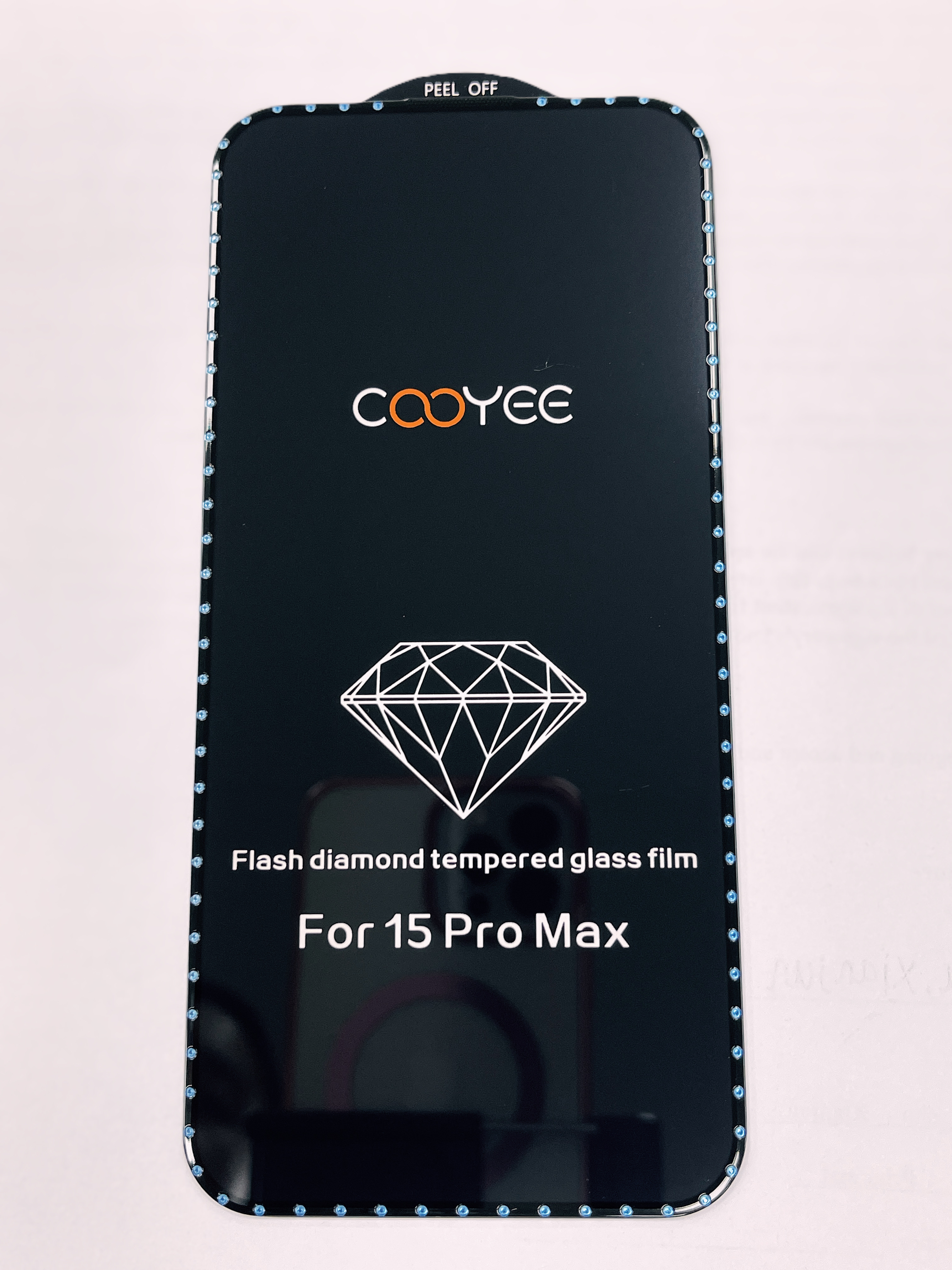 钻石苹果15 Pro Max透明钢化玻璃手机屏幕保护膜滴膜全屏覆盖不粘指纹